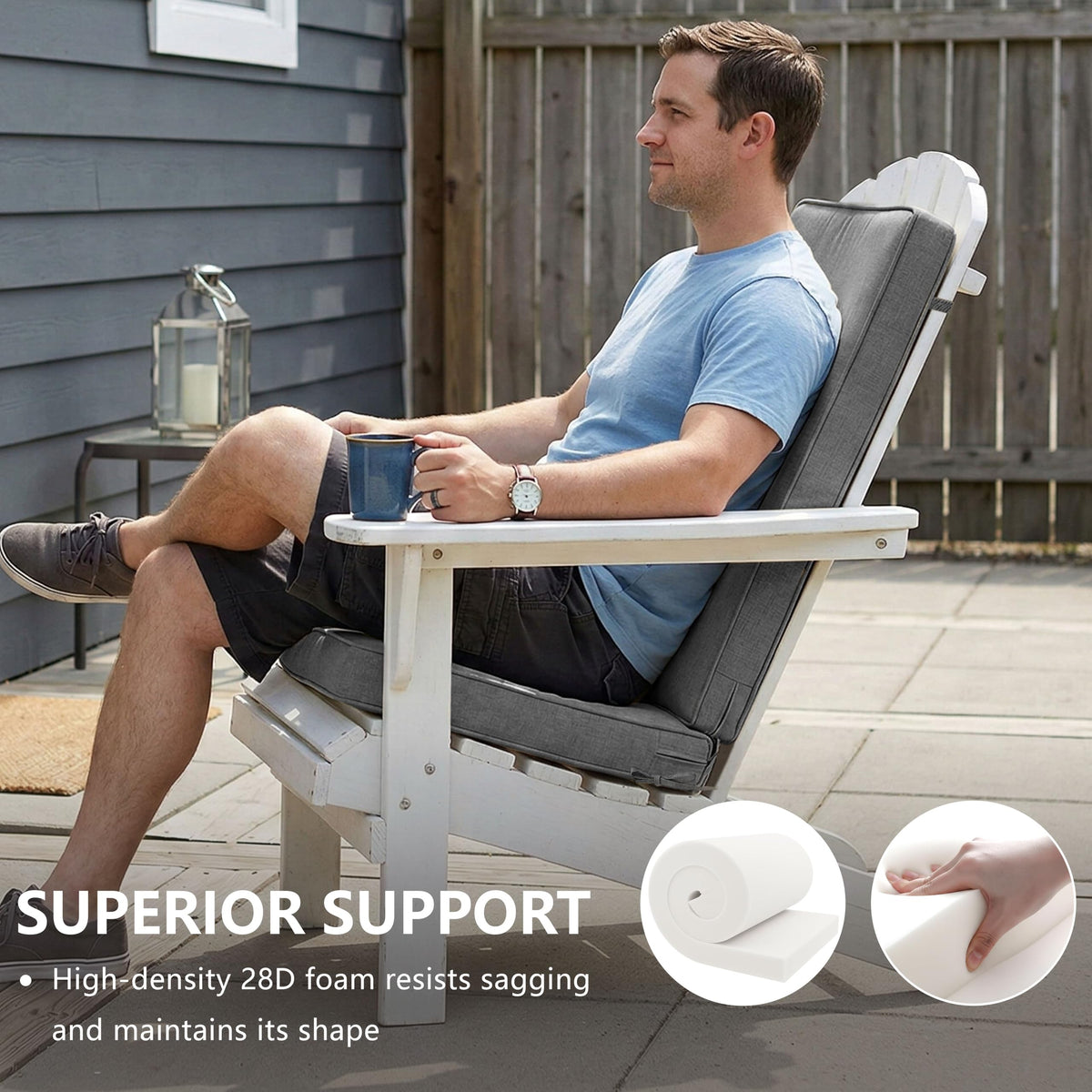 Honorbox 28-inch backrest offers extra coverage for comfortable lounging