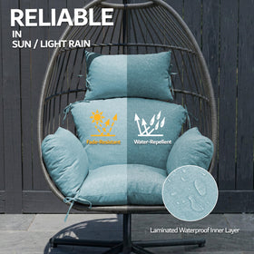 Honorbox Egg Chair Cushion Fade-Resistant Fabric maintains color with sun exposure.