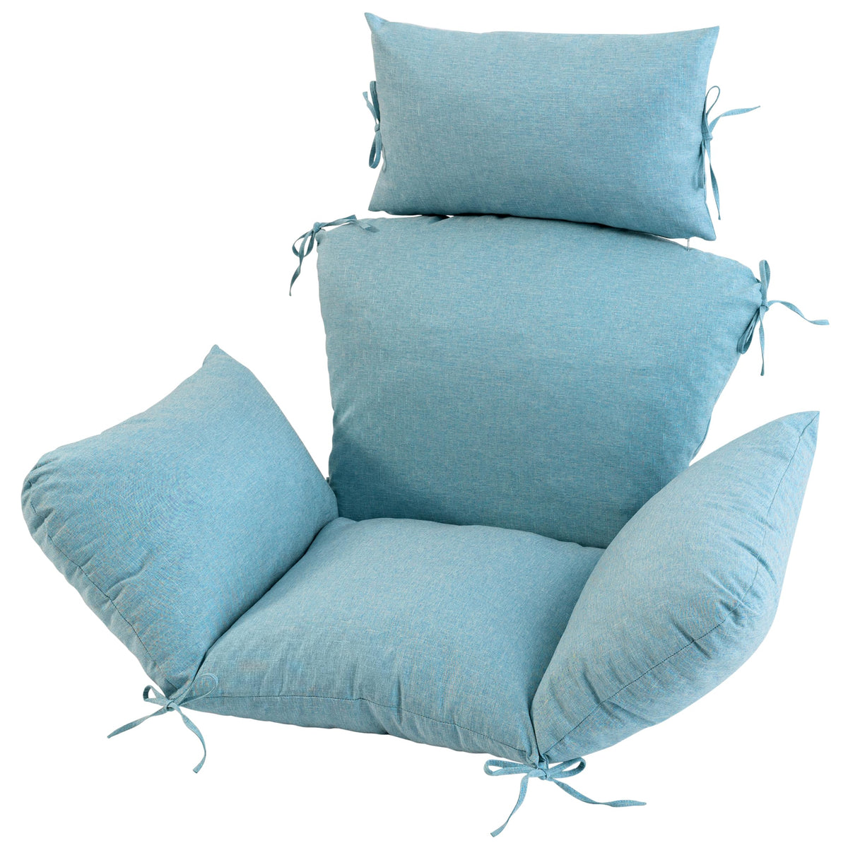 Honorbox Egg Chair Cushion Teal Cover showcases weather-ready style for patios and balconies.