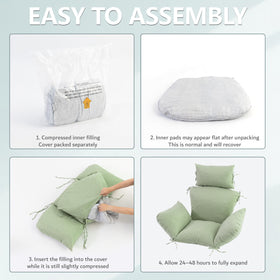 Honorbox cushion with eight ties stays in place during use.