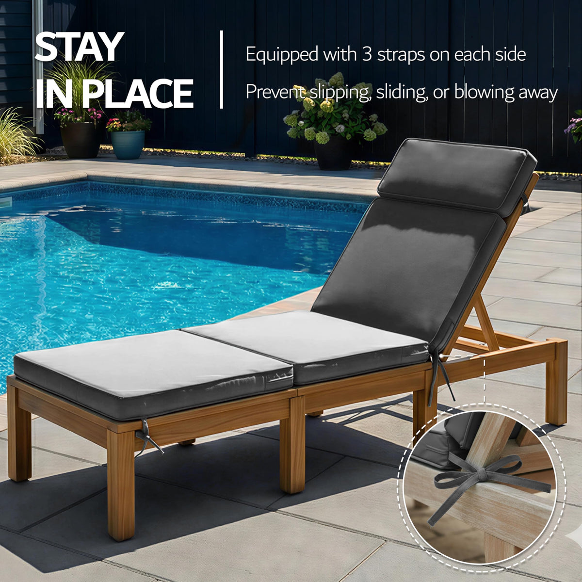High-density foam provides firm support for lasting comfort