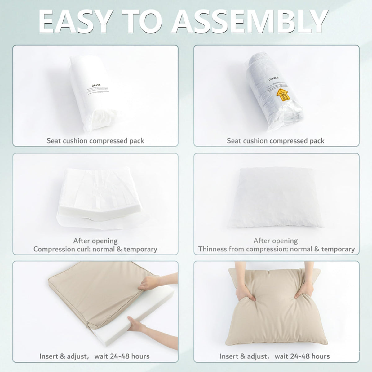 Honorbox cushions recover quickly after compression for ready-to-use comfort.