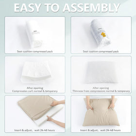 Honorbox cushions recover quickly after compression for ready-to-use comfort.