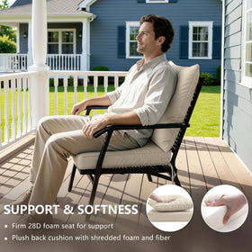 Honorbox high-density foam seat supports deep seating with lasting loft.