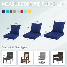 Honorbox navy cushion with tie straps ensures a secure fit.