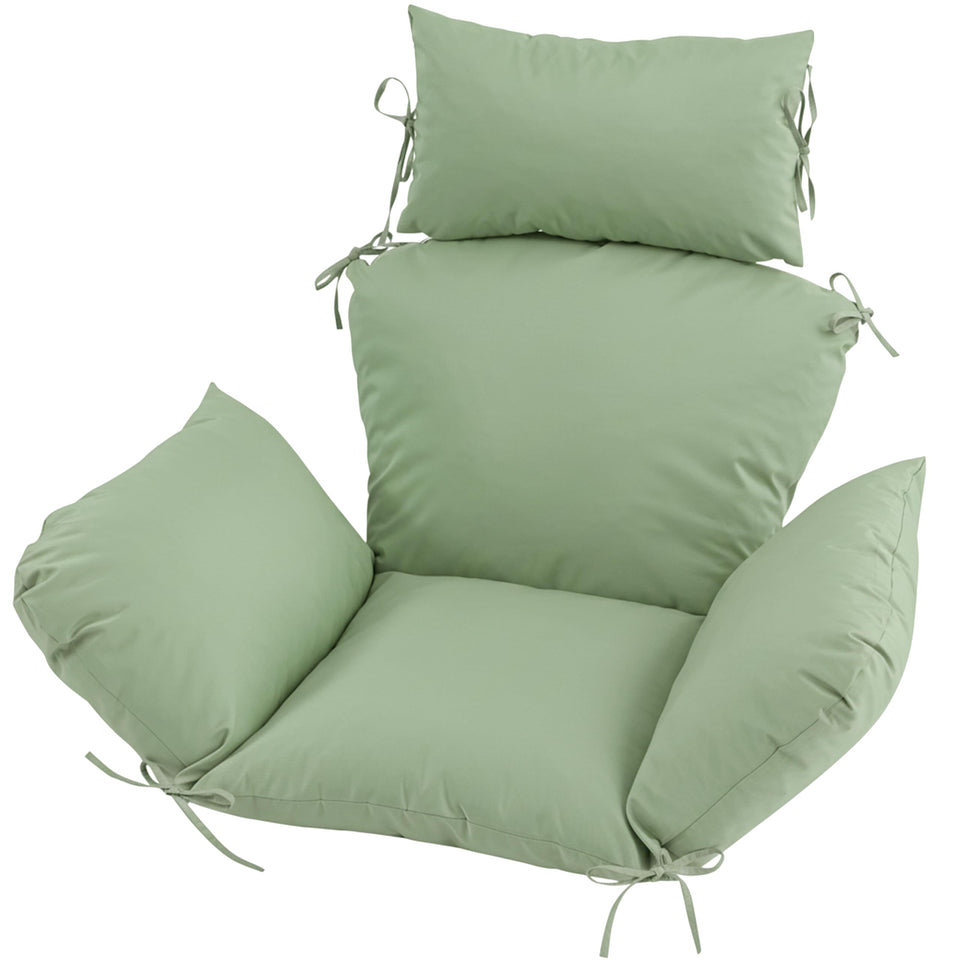 Honorbox outdoor egg chair cushion with 8 straps for secure fit.