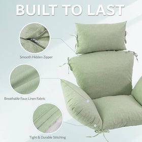 Honorbox faux linen cushion suited for patios and indoor spaces.