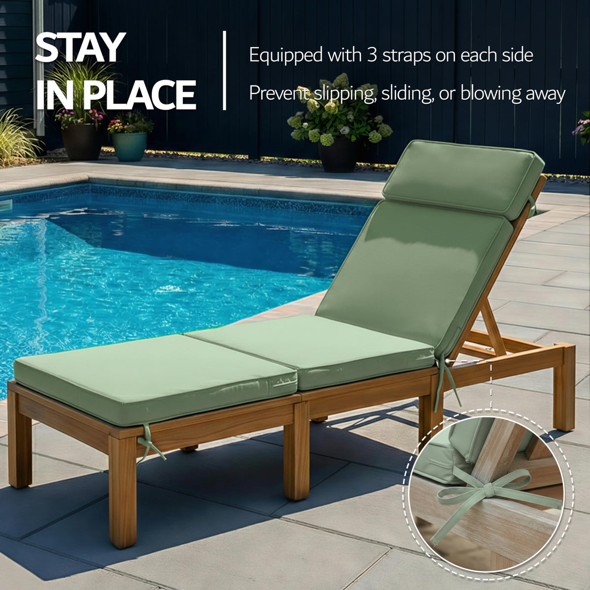 Honorbox sage-green cushion adds subtle color and outdoor appeal.