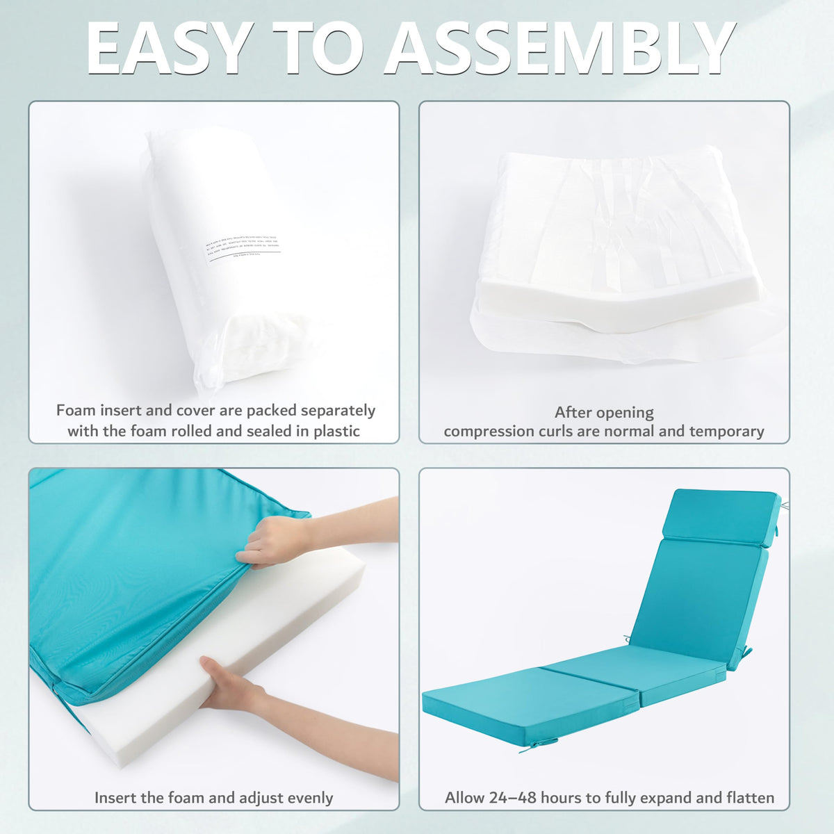 Honorbox teal cushion adds vibrant, inviting patio or poolside vibe.