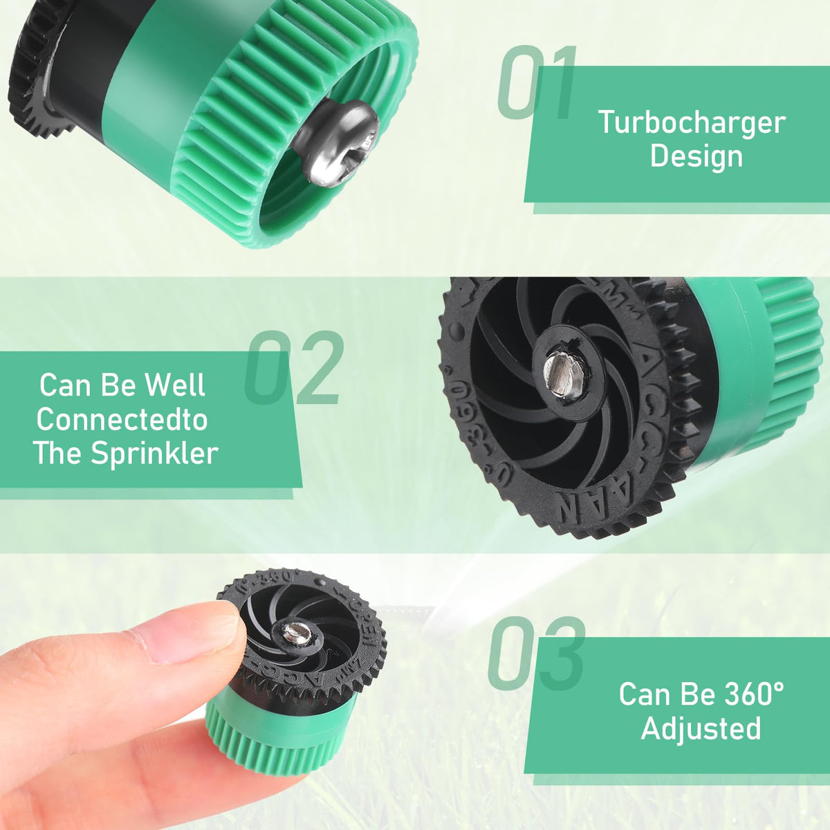 Honoson 15-van nozzle with wide spray path for large areas