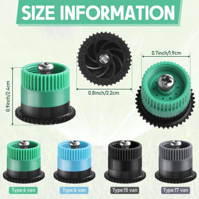 Honoson 6-van nozzle with extended spray coverage for lawns