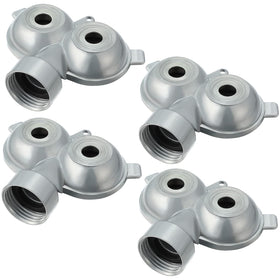 Honoson circle pattern twin spot sprinkler delivers 360° lawn coverage and even watering.