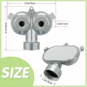 Honoson circle pattern twin spot sprinkler with 360° rotation for gardens.