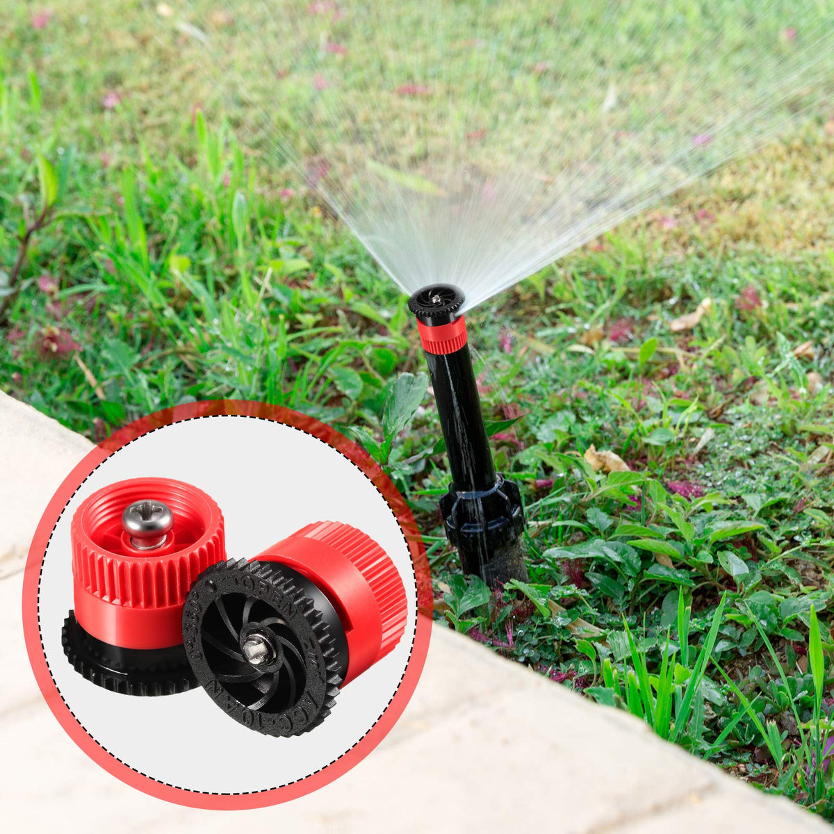 Honoson durable POM construction highlights long-lasting sprinkler heads.