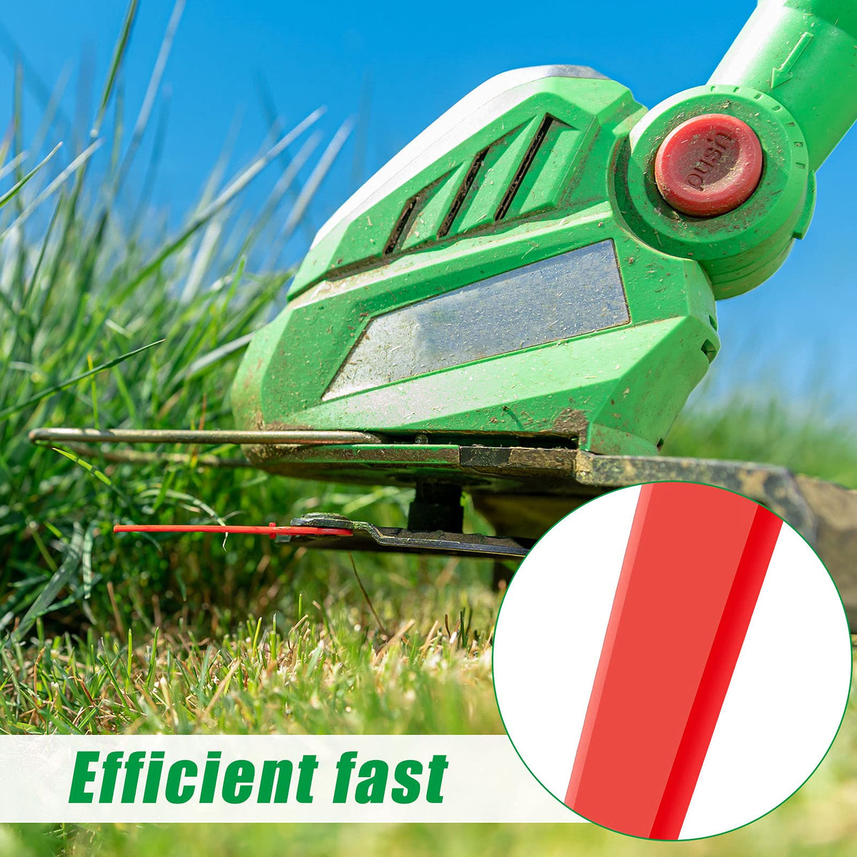 Easy installation with snug fit for efficient lawn maintenance.