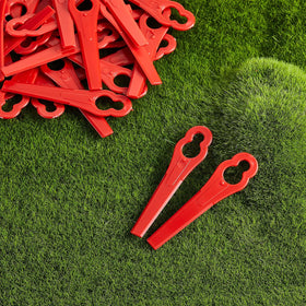 Blades are 83 mm long with 12 mm or 7 mm holes for garden trimmers.