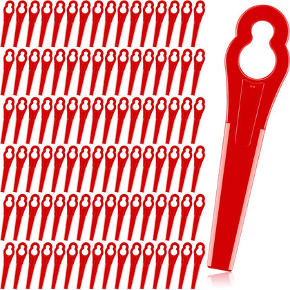 Honoson plastic trimmer blades in red, rust‑resistant and easy to replace.