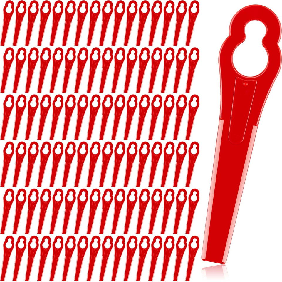 Honoson plastic trimmer blades in red, rust‑resistant and easy to replace.