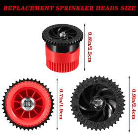 Honoson sprinkler head close-up in red highlights adjustable arc control.