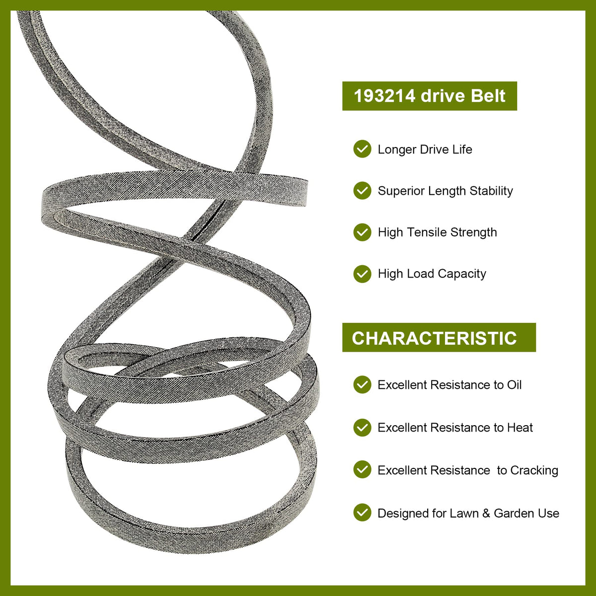 Honoyam 193214 belt for 38-inch deck fits Craftsman and Husqvarna models.