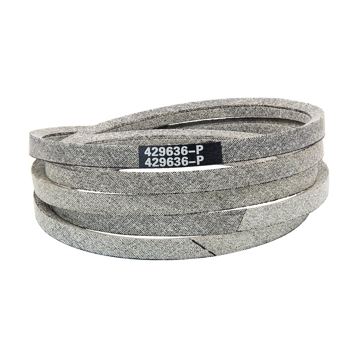 Honoyam 42-inch mower deck belt ready for installation in a riding mower