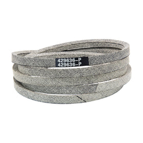 Honoyam 42-inch mower deck belt ready for installation in a riding mower