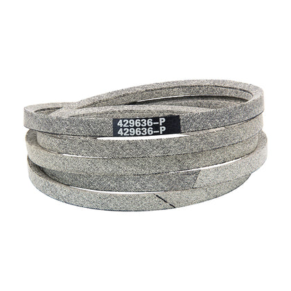 Honoyam 42-inch mower deck belt ready for installation in a riding mower