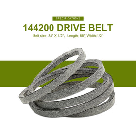 Honoyam belt with half-inch width and reinforced fiber cords for longer life.