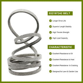 Honoyam belt reinforced with synthetic fibers for longevity.