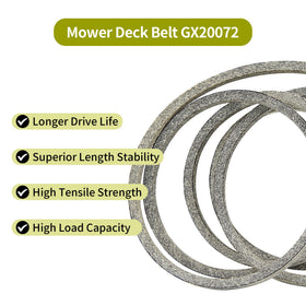 Honoyam GX20072 belt compatibility list highlights mower brands and models