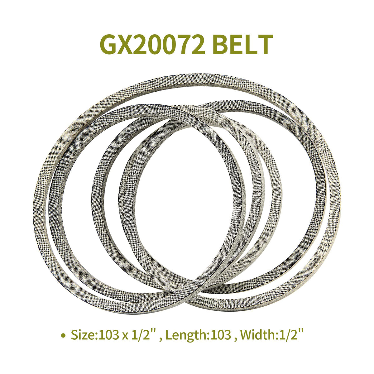 Honoyam GX20072 belt with half-inch width enables smooth pulley operation