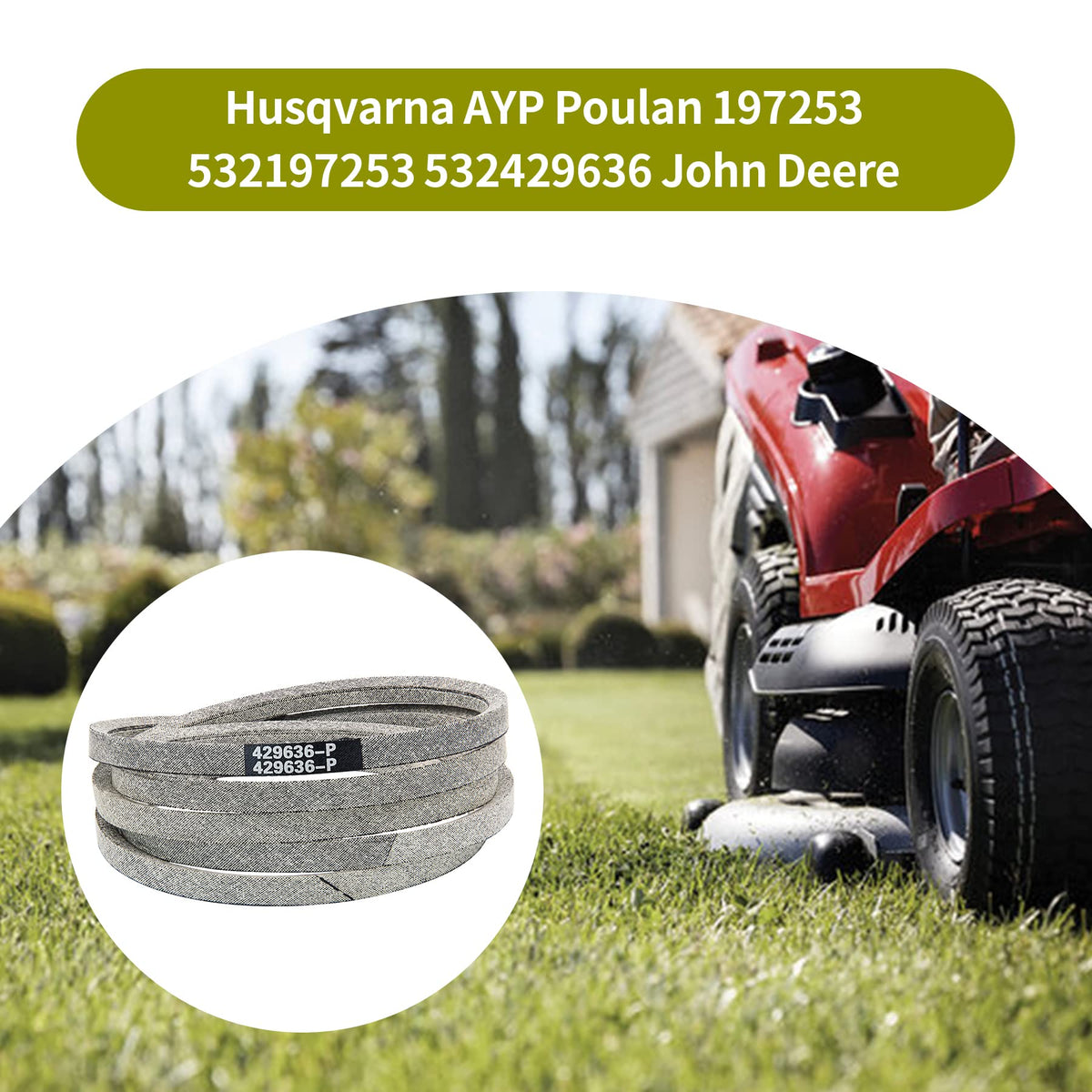 Honoyam John Deere M84136 and M87323 compatible belt
