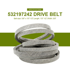Honoyam mower deck belt side view highlights reinforced construction.