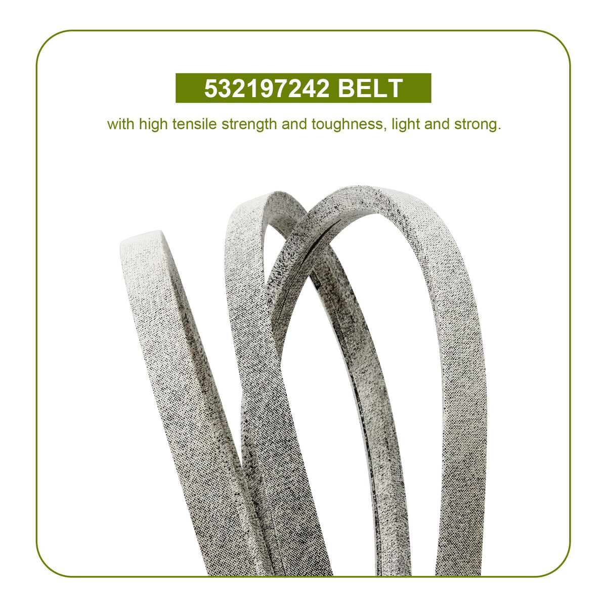 Honoyam premium belt image shows strong synthetic rubber compound.