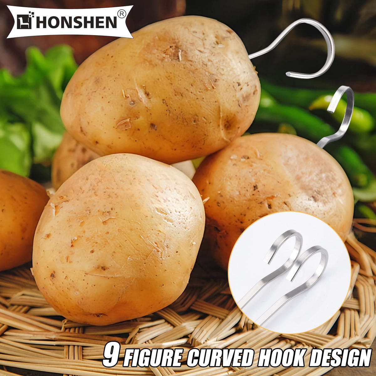 HONSHEN short flat skewers perfect for potatoes and corn