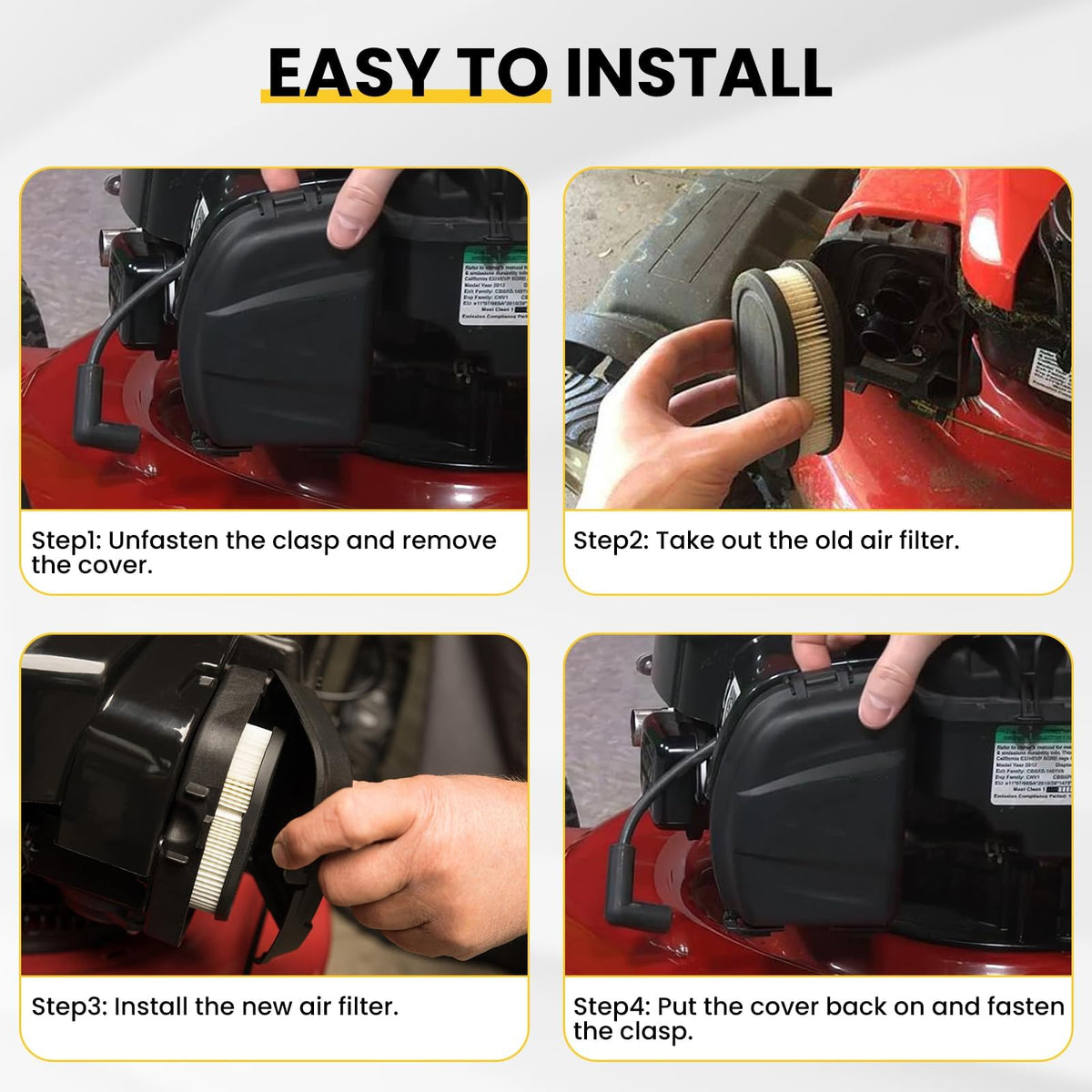 HONSNKS pack of 4 air filters ready for maintenance stock