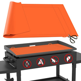 HONSREO 36in griddle silicone mat with magnets for secure, mess-free cooking.