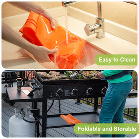 HONSREO cuttable edges let you tailor the mat to your grill width.
