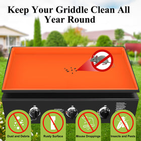 HONSREO orange silicone mat simplifies cleanup after cooking