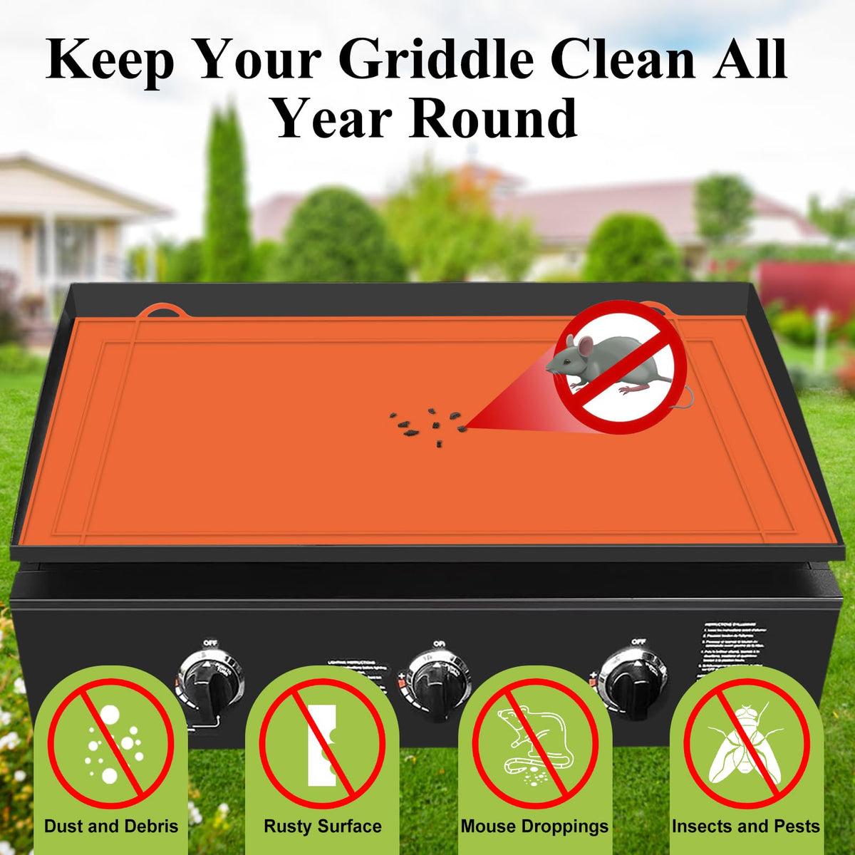 HONSREO premium silicone resists heat and staining for durable outdoor use.