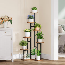 HOOBRO 7-tier corner plant stand sturdy base with anti-slip pads