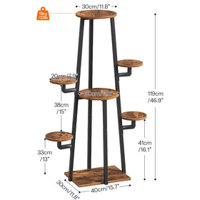 HOOBRO seven-tier corner shelf showcases a spacious display for plants.