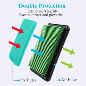 Includes washable foam pre cleaner to protect the filter and extend life.