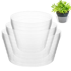 Hoolerry clear deep drip tray for a 4-inch pot, protecting floors while you water.