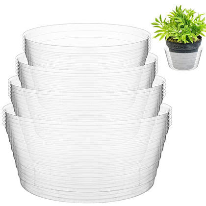 Hoolerry clear deep drip tray 6-inch under pot to protect floors