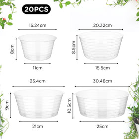 Hoolerry clear deep drip tray 8-inch captures excess water and soil