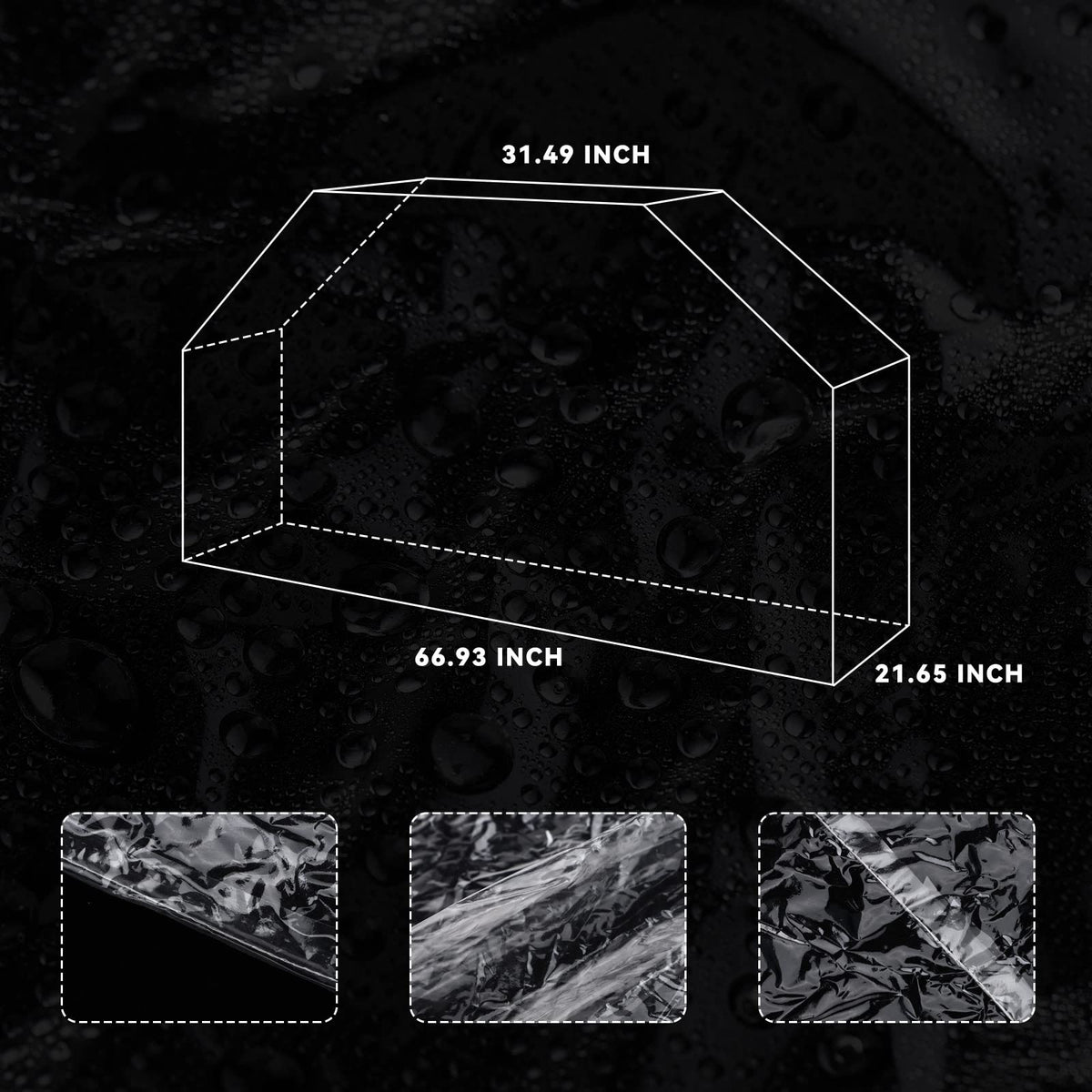 Hoolerry heavy-duty plastic close-up shows durable waterproof material