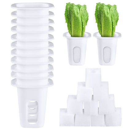Hoolerry hydroponics kit contents with baskets and sponges for indoor seed starting.