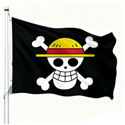 hoomdabox pirate flag with straw hat skull for vibrant outdoor decor