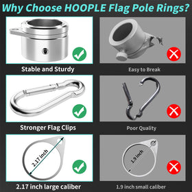 HOOPLE anti-wrap 360-degree swivel showing smooth flag movement in wind.